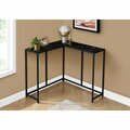 Clean Choice 36 in. L-shaped Corner Metal Frame Console Table, Black Marble-look & Black CL3076414